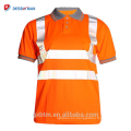 Hi Viz Grey Collar Safety Work Wear En471 High Visibility Polo T-shirt Hi Vis Yellow Short Sleeve Polo Workwear Shirt